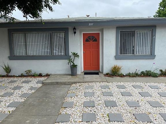 Exterior, street view, of house