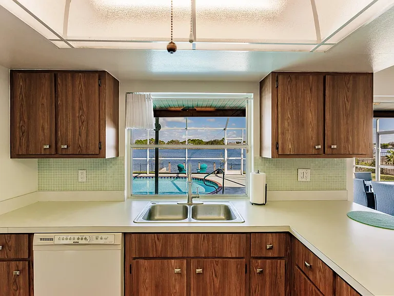 Kitchen window to Pool view