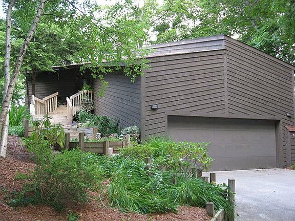 Perched atop a wooded hill