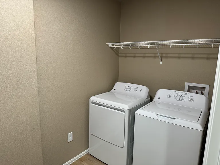 Large Upstairs Laundry with washer and dryer