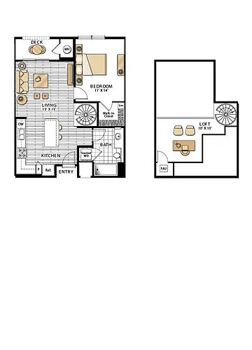 Floor plan Verona - One Bedrooms with Loft