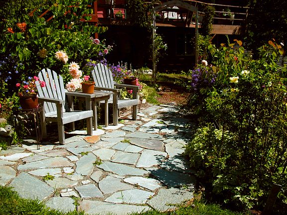 Pleasant patio in garden