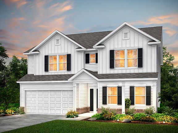 Mitchell Exterior LC2G with brick accents and front porch