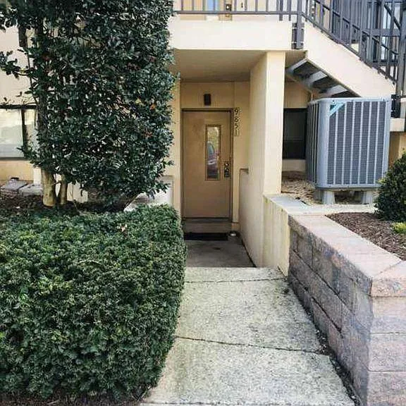 Entry to ground level condo