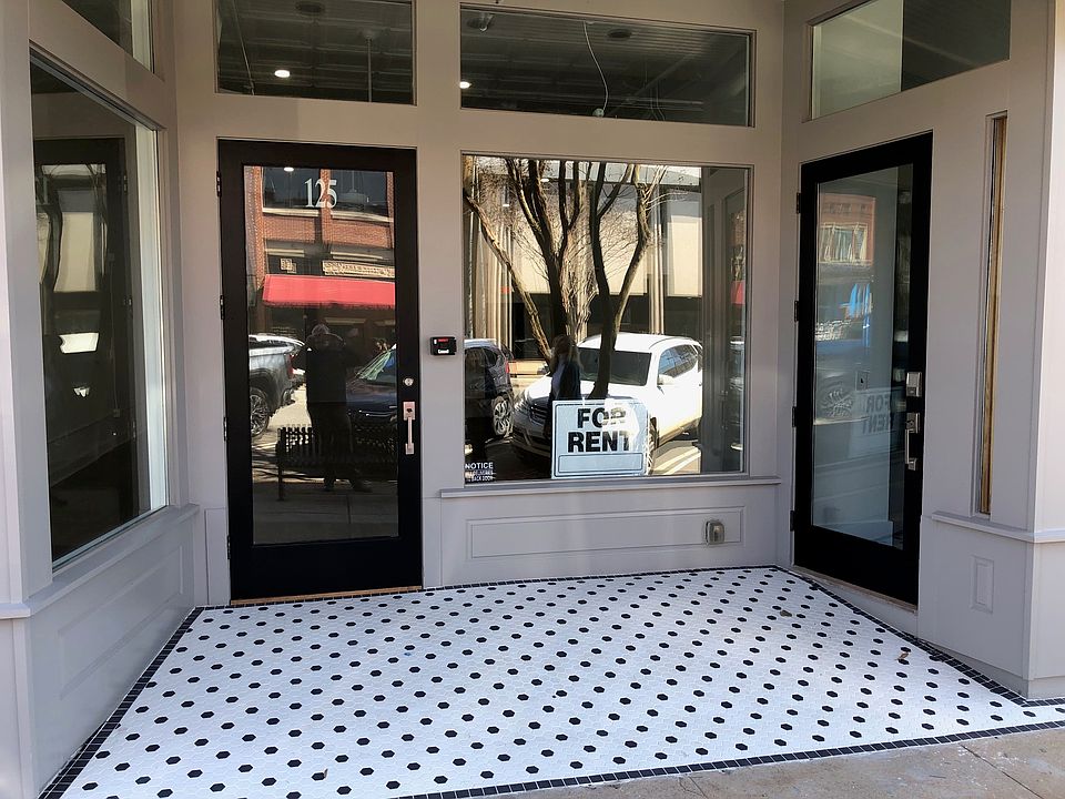 Front entrance with new tile and awning.