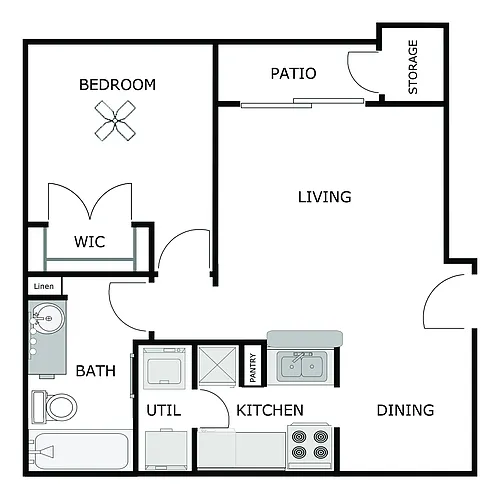 Floor plan 1 Mkt Sml