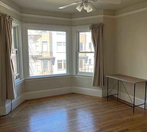 Bedroom with bay window