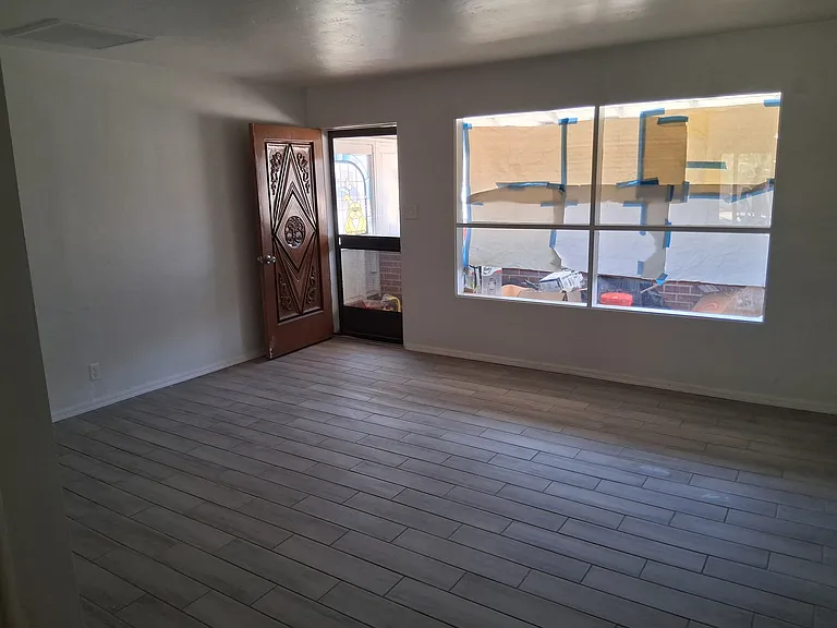 Front porch and main entry to living room