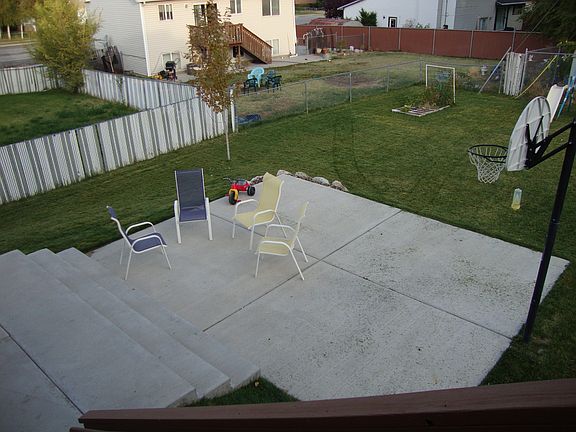 Large concrete patio