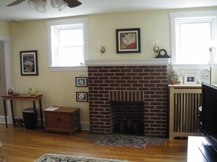 fireplace in living room