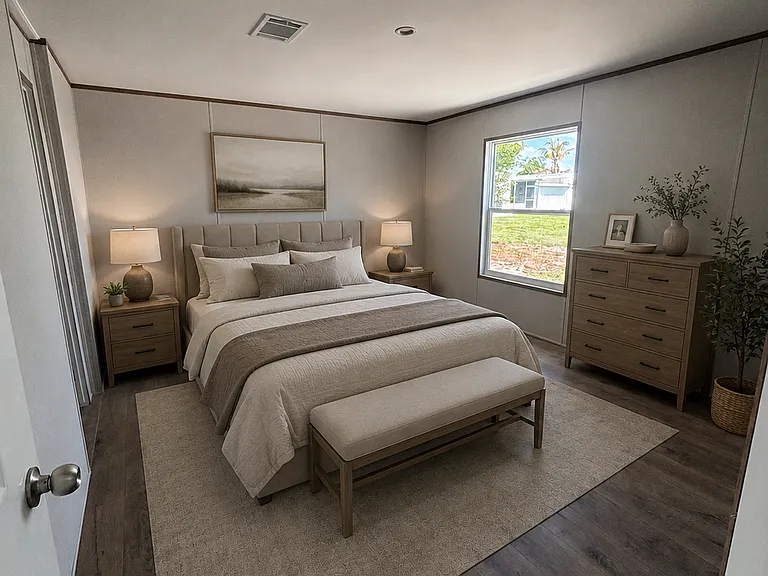 AI rendering of primary bedroom