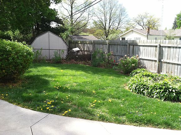 Nicely landscaped backyard