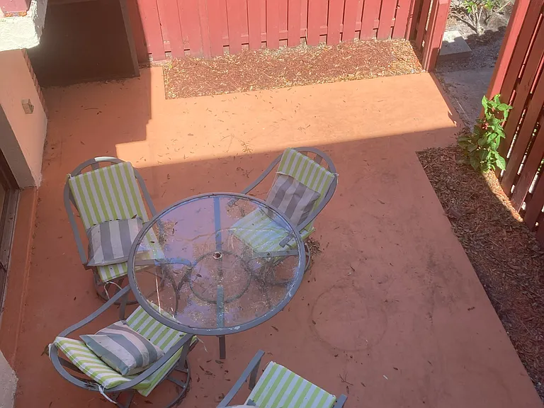 Patio with furniture
