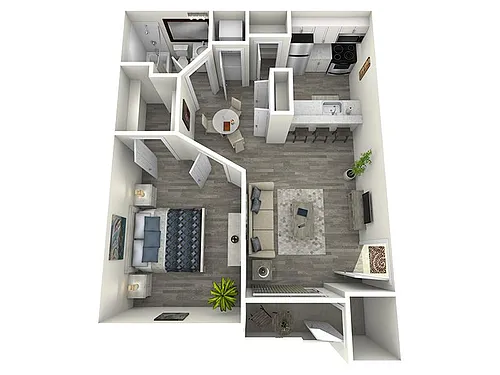 Floor plan 1X1-600