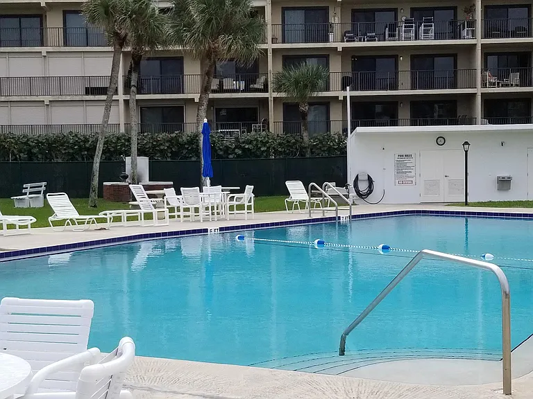 Locked pool/recreational area.