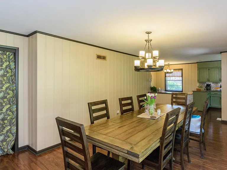dining room and kitchen