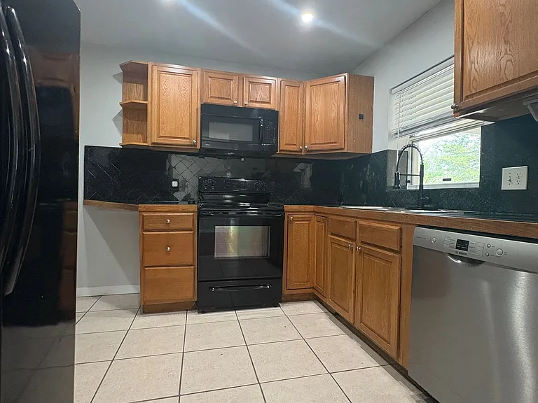 kitchen with brand new Bosch dishwasher