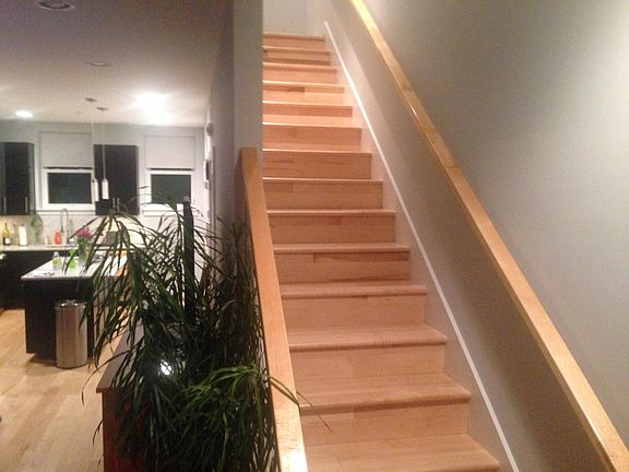 View of kitchen and Stairs from Front Door