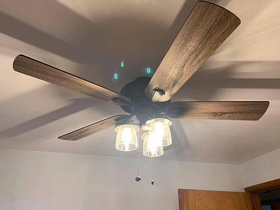 ceiling fan in master bedroom