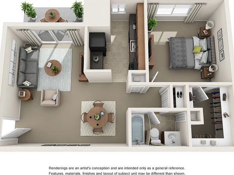The Newport - 1 Bedroom - 1 Bathroom