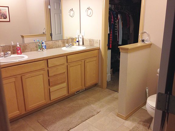 Part of master bath and can see where walk in closet starts