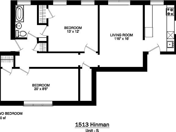 2nd image of 1513 Hinman Ave APT 1S