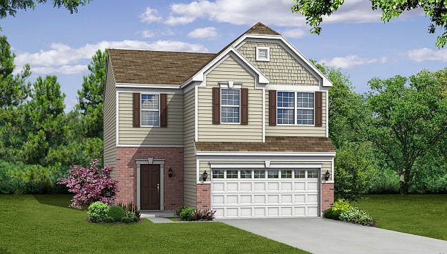 Elevation H Opt Brick Watertable Front Facade Garage Door