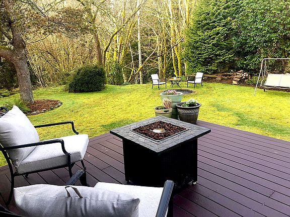 private backyard faces west