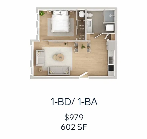 Floor plan 1 Bedroom