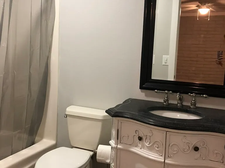 Master bathroom connected to bedroom