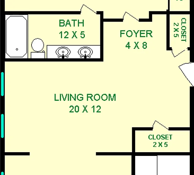 West End One Bedroom Floorplan West End One Bedroom Floorplan
