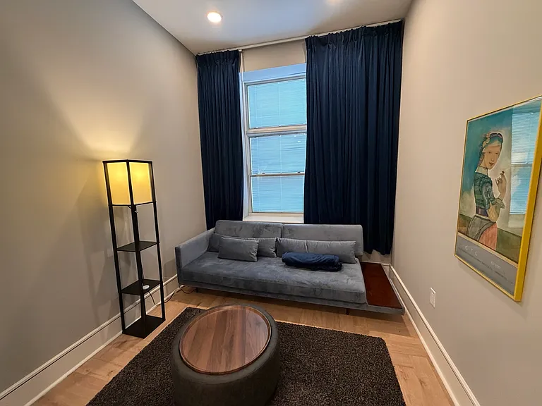 Hidden bonus room off master bedroom for reading, cocoon-like feel.
