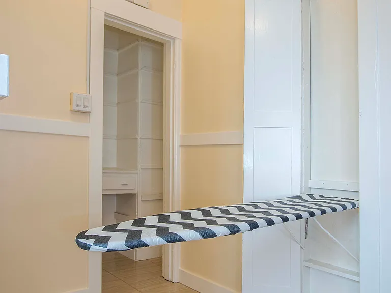 An old-fashioned built-in ironing board! ;-)