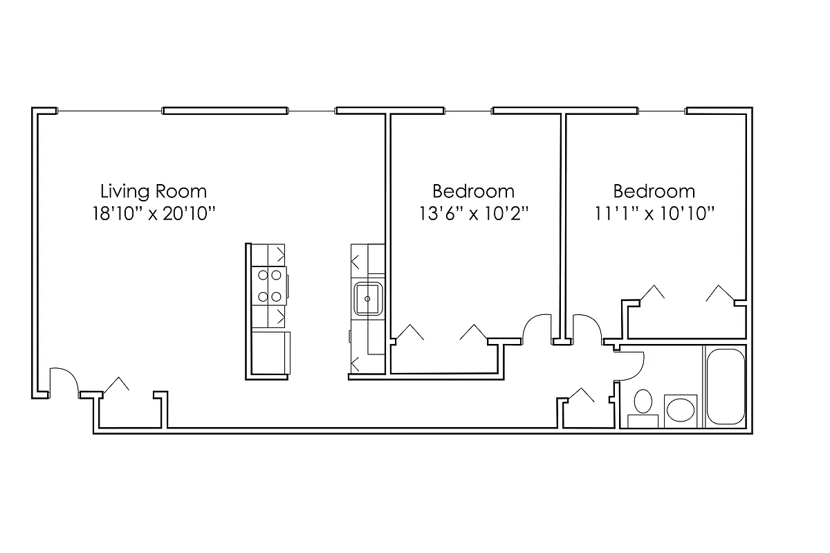 Floor plan 2 Bedroom C