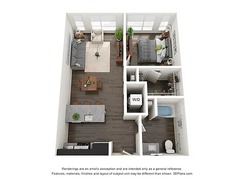 Floor plan 1 Bedroom H