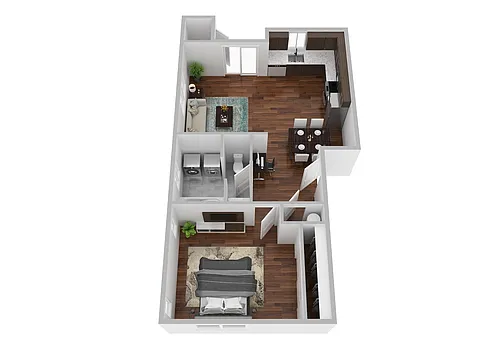 Floor plan 1x1 Standard