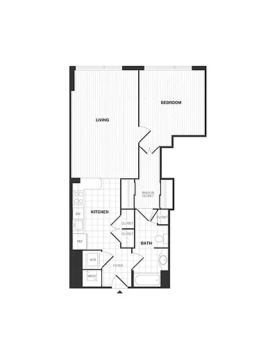Floor plan 1 Bed/1 Bath