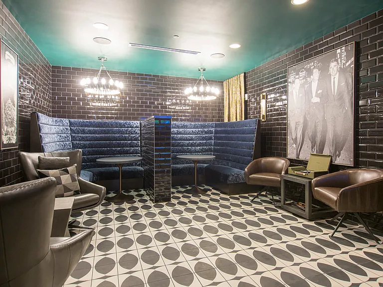 Impressive Clubroom with Entertainment Space, Billiards and Ping-Pong, and HDTVs
