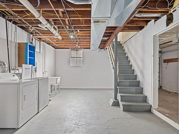 Washer-dryer in basement provided for tenant use