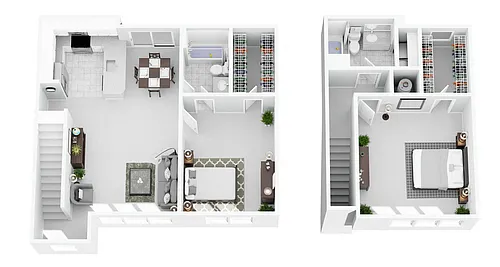 Floor plan 2 Bed 2 Bath Townhouse plus 150 Attached Garage an
