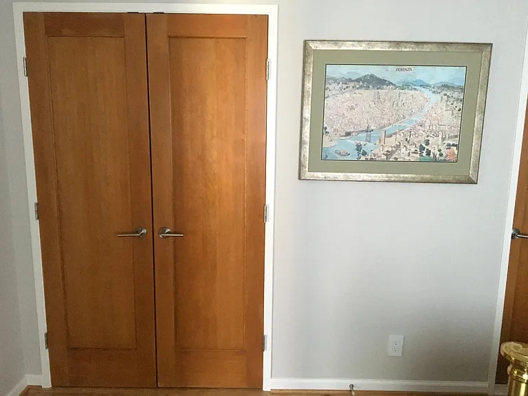 Hardwood doors beautifully stained in natural finish.