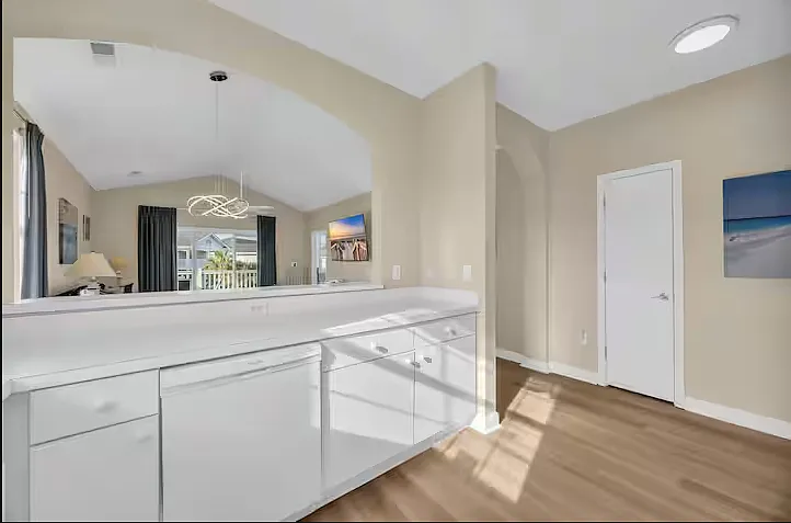 The open floor plan allows everyone to gather around while your family cook prepares a delicious meal or quick snack.