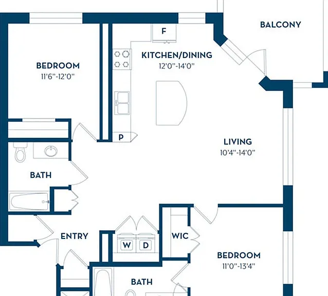 2 Bedroom | 2 Bath | 1022 SF 2 Bedroom | 2 Bath | 1022 SF