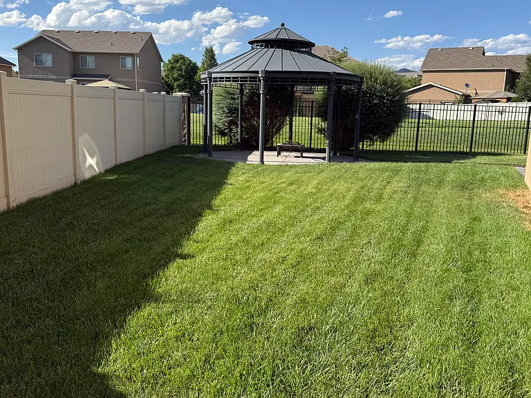 Backyard Gazebo From The West Side Lawn View
