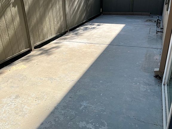 Patio with privacy fence