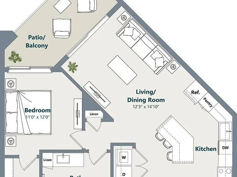 A-2 floor plan The Hudson