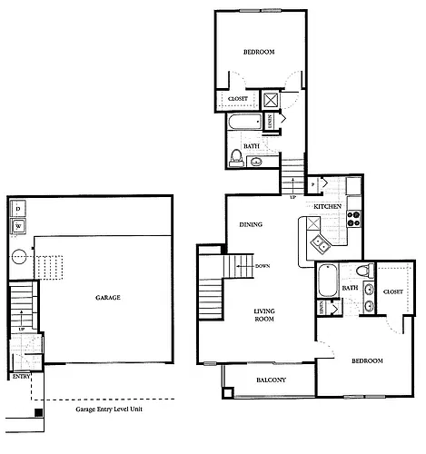 Floor plan Berkley - 2 car (1095sf)