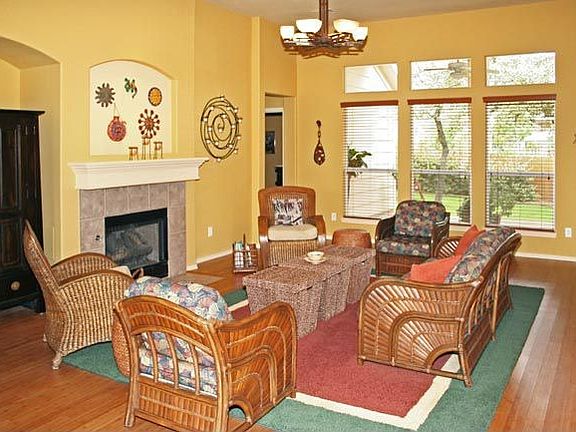 Family Room with Bamboo Flooring