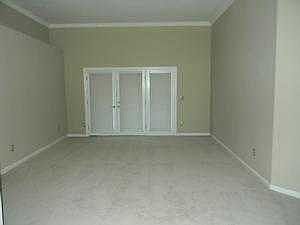 Living Room with French Doors to Covered Patio
