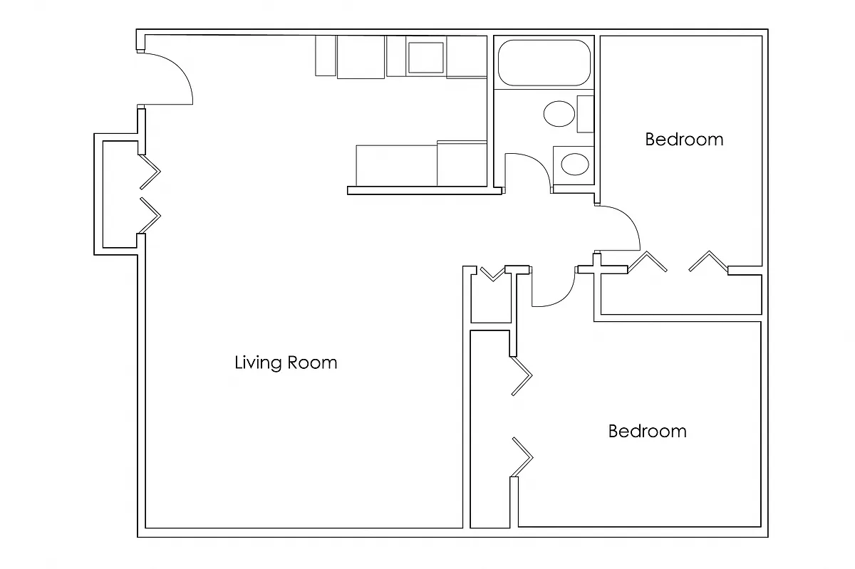 Floor plan 2 Bedroom C